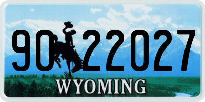 WY license plate 9022027