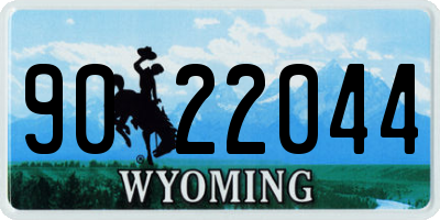 WY license plate 9022044