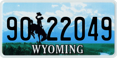 WY license plate 9022049