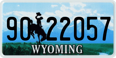 WY license plate 9022057