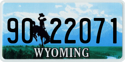 WY license plate 9022071