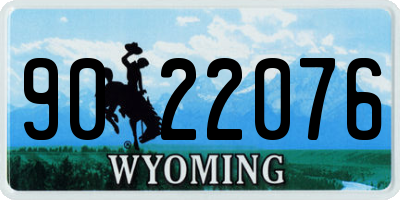 WY license plate 9022076