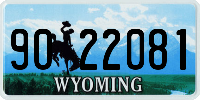 WY license plate 9022081