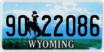 WY license plate 9022086