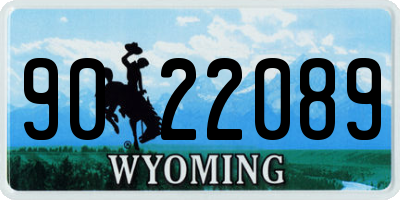 WY license plate 9022089