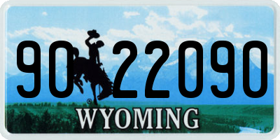 WY license plate 9022090