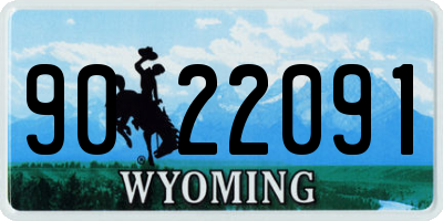 WY license plate 9022091