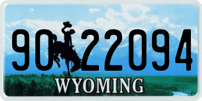 WY license plate 9022094