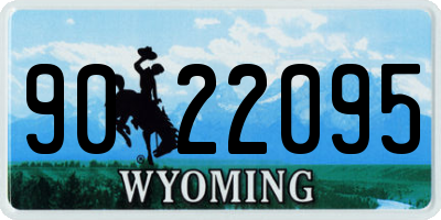 WY license plate 9022095
