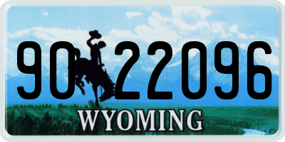 WY license plate 9022096