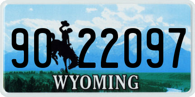 WY license plate 9022097