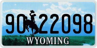 WY license plate 9022098