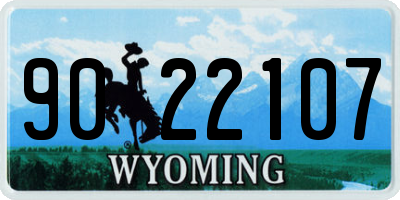 WY license plate 9022107