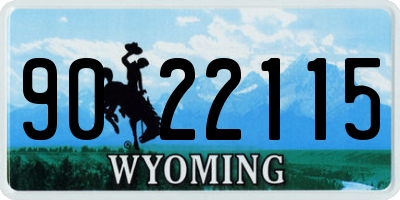 WY license plate 9022115