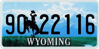 WY license plate 9022116