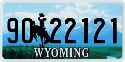 WY license plate 9022121