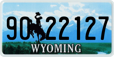 WY license plate 9022127