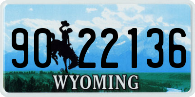 WY license plate 9022136