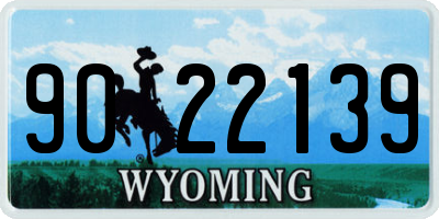 WY license plate 9022139