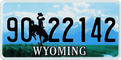 WY license plate 9022142