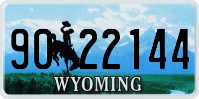 WY license plate 9022144