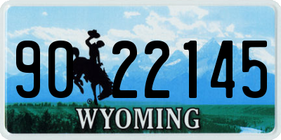 WY license plate 9022145