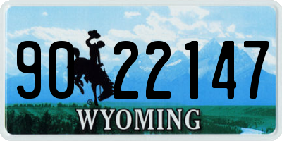 WY license plate 9022147