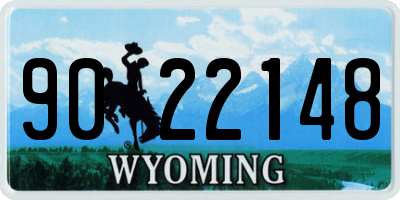 WY license plate 9022148
