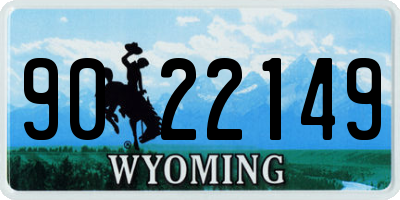 WY license plate 9022149