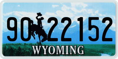 WY license plate 9022152
