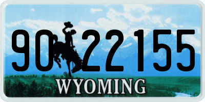 WY license plate 9022155