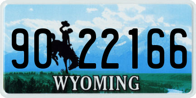 WY license plate 9022166