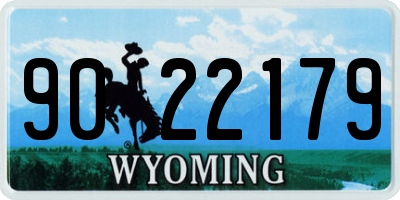 WY license plate 9022179