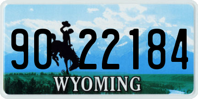 WY license plate 9022184