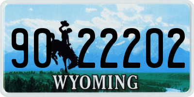WY license plate 9022202