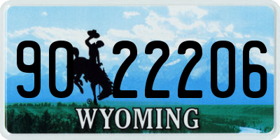 WY license plate 9022206