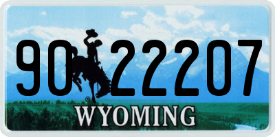 WY license plate 9022207