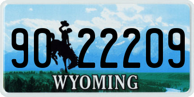 WY license plate 9022209