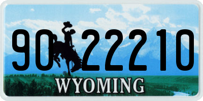 WY license plate 9022210