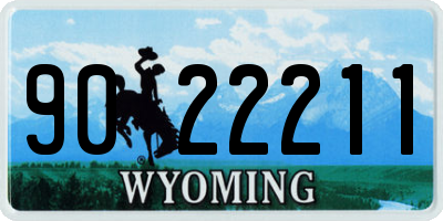 WY license plate 9022211