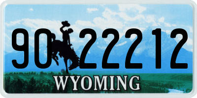 WY license plate 9022212