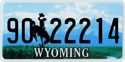 WY license plate 9022214