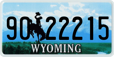 WY license plate 9022215