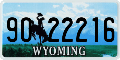 WY license plate 9022216