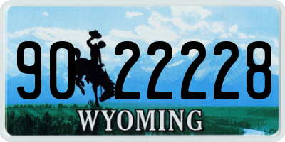 WY license plate 9022228