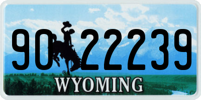 WY license plate 9022239