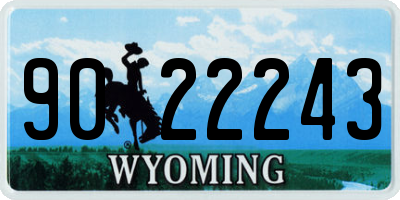 WY license plate 9022243