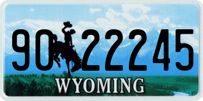 WY license plate 9022245