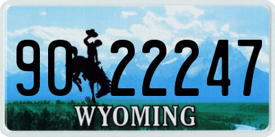 WY license plate 9022247