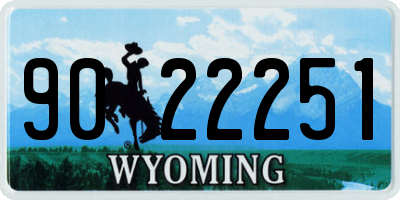 WY license plate 9022251